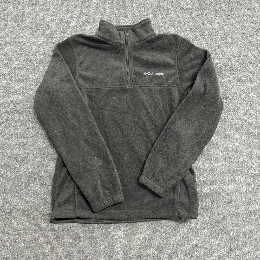 Columbia Fleece Pullover Womens Size S Gray Quarter Zip Mock Neck Outdoor Top
